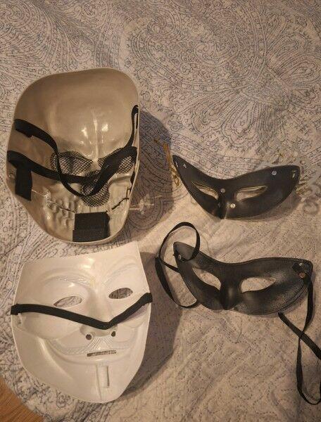 Zestaw masek karnawałowych i halloween