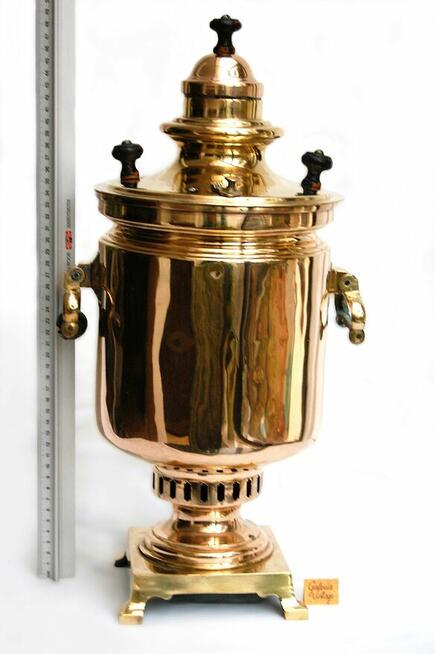 Samowar mosiężny carski, Carska Rosja, Moskwa, mosiądz, vint