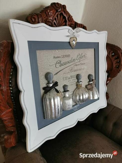 Perfumy postarzany obraz 3D Dekoracja Retro Vintage