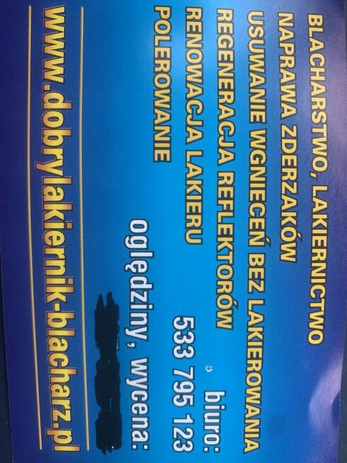 Lakiernik Blacharz Katowice Chorzów regeneracja reflektorów