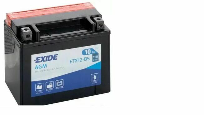 Akumulator motocyklowy 12V 10Ah 150A EXIDE ETX12-BS YTX12-BS