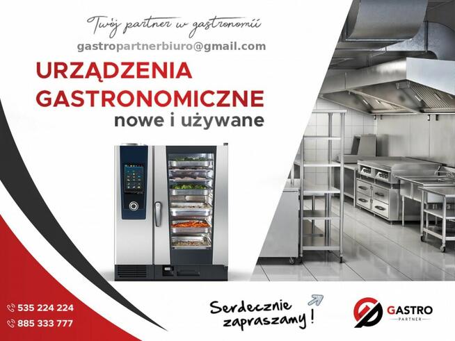 Stół przyścienny gastronomiczny z dwoma półkami spawany