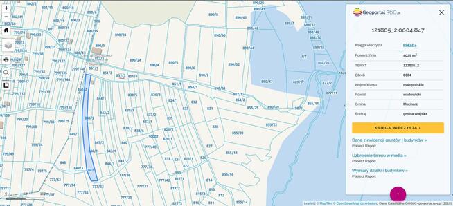 Działka Jezioro Mucharskie