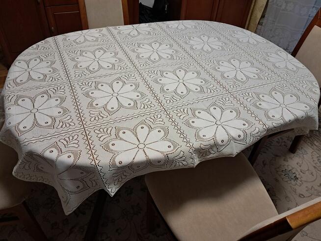 Serweta biała, żakardowa, 150x110, do sprzedania