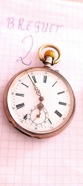 Zegarek kieszonkowy z 1900r Szwajcar srebrny pr;0-800 sprawn