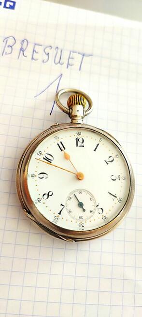 Zegarek kieszonkowy z 1900r Szwajcar srebrny pr;0-800 sprawn