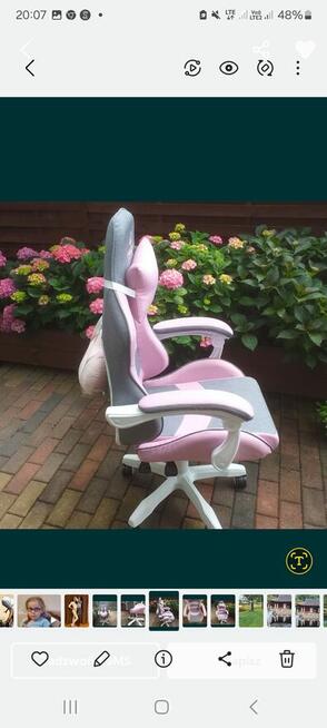 Fotel gamingowy pastelowy style