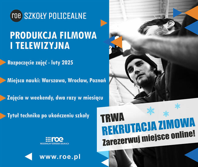 Szkoła policealna: Produkcja filmowa i TV-BEZPŁATNA NAUKA