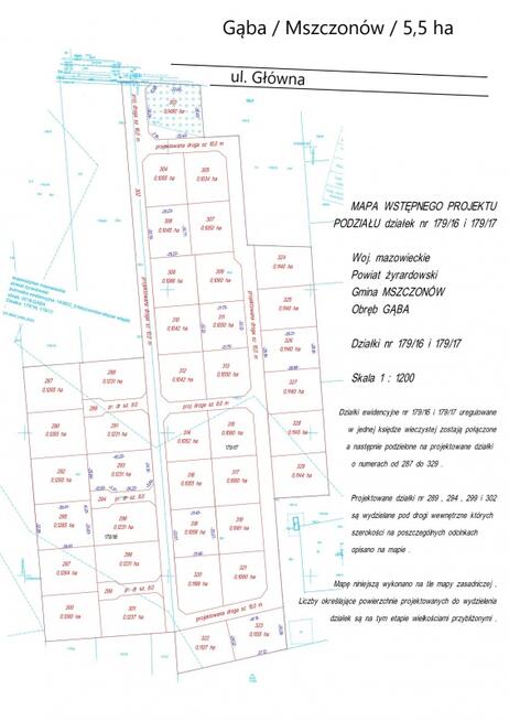 Działka inwestycyjna budowlano- usługowa 5,5 ha / Gąba / Mszczonów