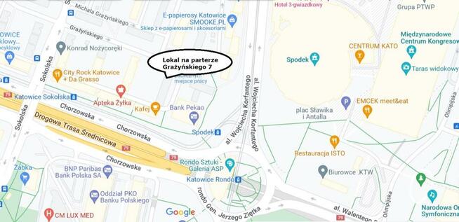 Lokal użytkowy Katowice Centrum, Koszutka, Michała Grażyńskiego