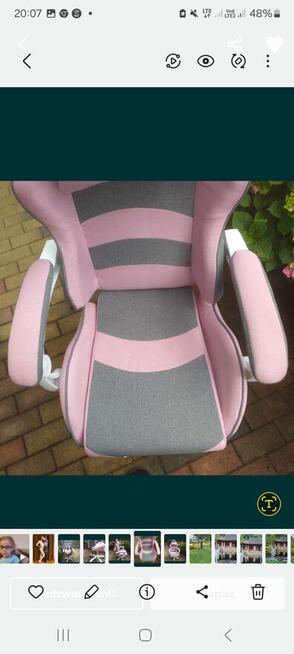 Fotel gamingowy pastelowy style