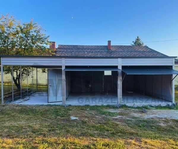 Garaż blaszany 6x5 z wiatą 3x5 RAL POZIOM