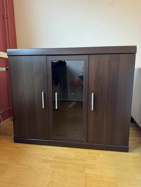 Zestaw mebli meblościanka, kolor ciemny orzech