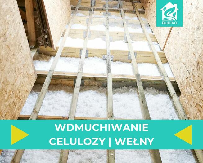 Ocieplenia pianką PUR, izolacje CELULOZĄ poddasza strop dach