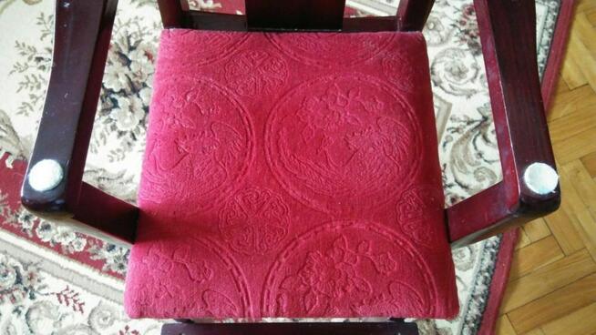 Krzesełko drewniane fotelik ludwik stylowe