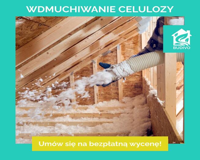 Ocieplenia pianką PUR, izolacje CELULOZĄ poddasza strop dach
