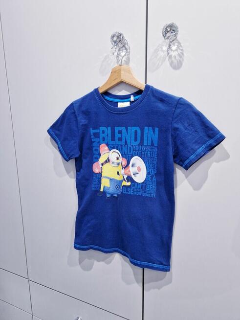 Chłopięcy T-shirt z nadrukiem minionków