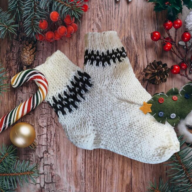 Skarpetki góralskie wełniane