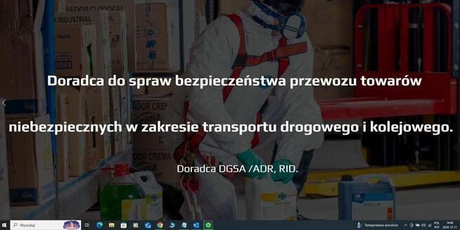 ADR DGSA RID IMDG Doradca rozliczanie tacho Chorzów
