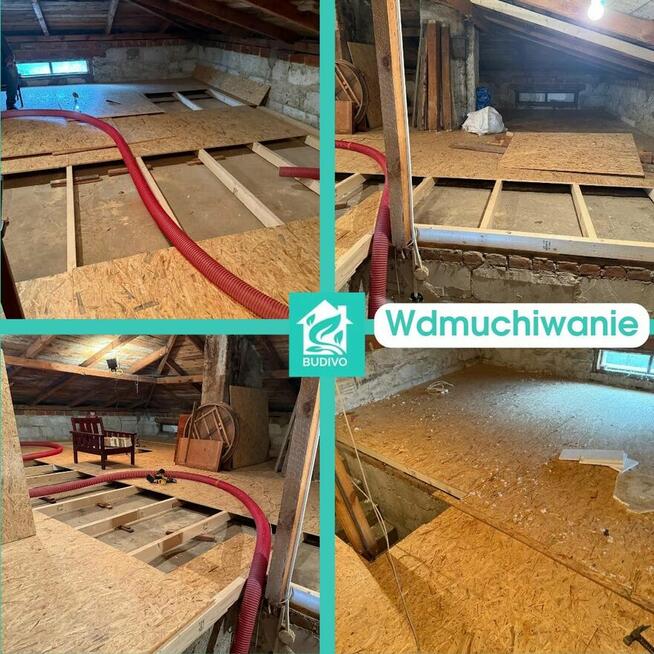 Ocieplenia pianką PUR, izolacje CELULOZĄ poddasza strop dach