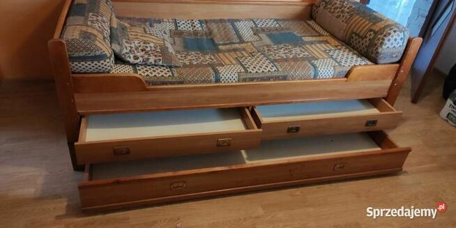 Łóżko podwójne z szufladami