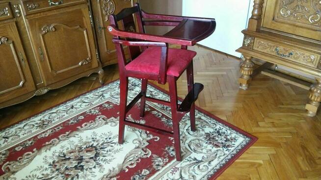 Krzesełko drewniane fotelik ludwik stylowe