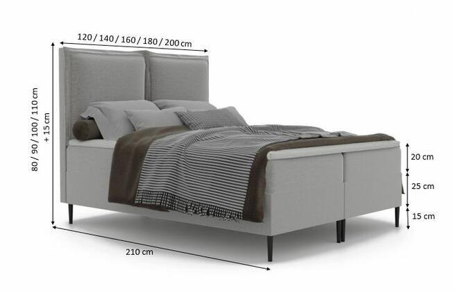 Nowoczesne łóżko kontynentalne SOPHIA 160x200 ZAPRASZAMY