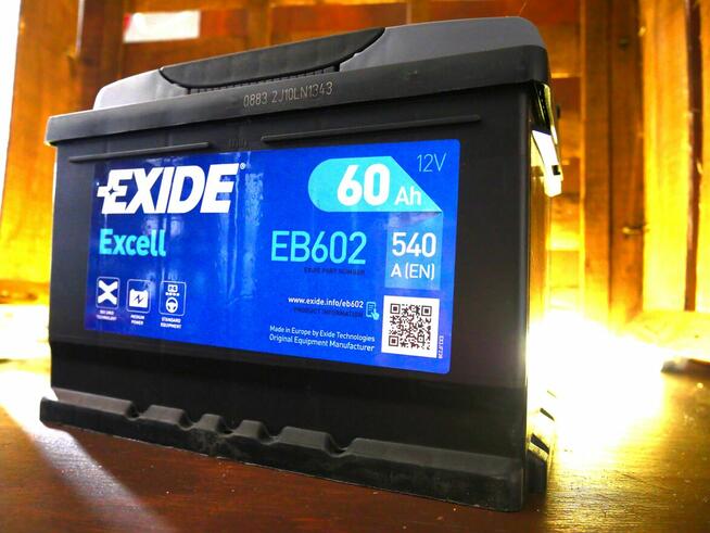 Akumulator Exide Excell 60Ah 540A EB602 EN PRAWY PLUS TCZEW