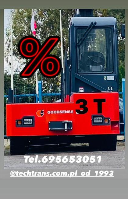 Boczny wózek widłowy Lancer Diesel platforma 1400 mm baumann