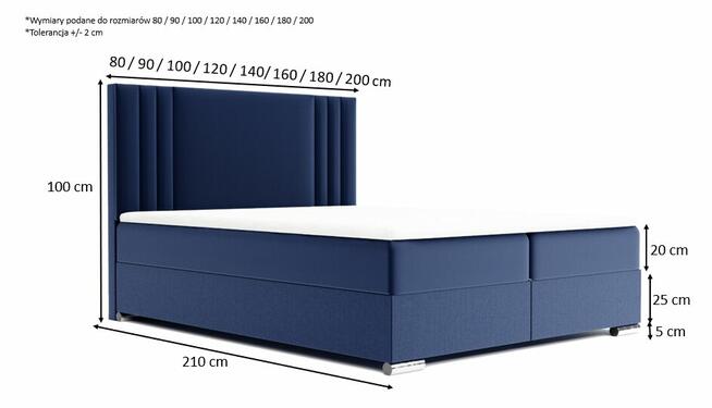 Eleganckie łóżko kontynentalne SISI 160x200 ZAPRASZAMY