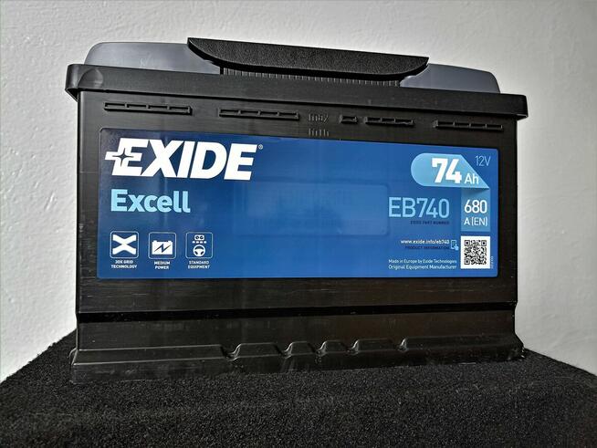 Akumulator Exide Excell 74Ah 680A EB740 EN PRAWY PLUS TCZEW