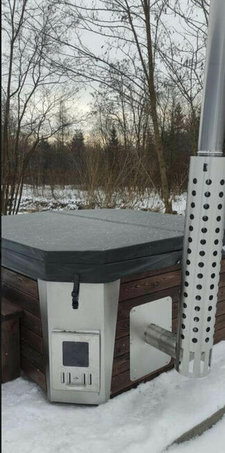 Balia Jacuzzi Bania Hybryd 2,1x1,9m piec drewno elektr Filtr