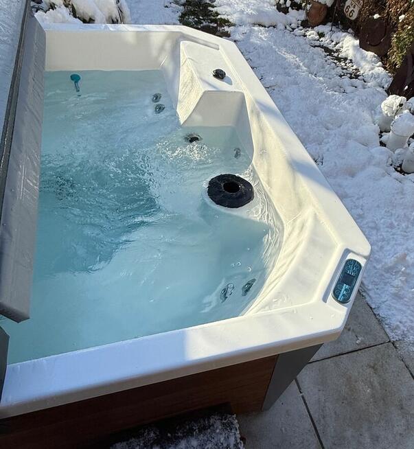 Balia Jacuzzi Bania Hybryd 2,1x1,9m piec drewno elektr Filtr