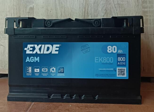 Akumulator Exide AGM start&stop EK800 80Ah 800A EN TCZEW