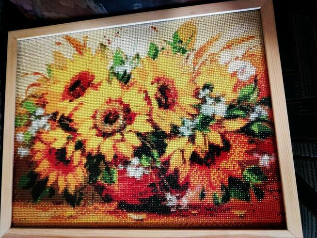 Obrazy wykonane haftem diamentowym