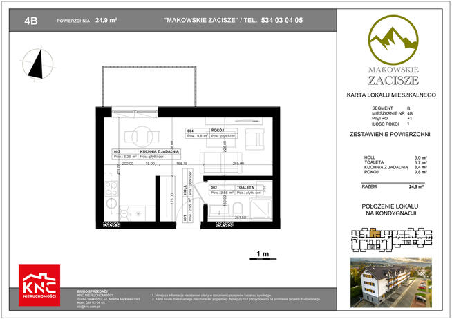 Makowskie Zacisze - apartament 4B, pow. 24,9 m2