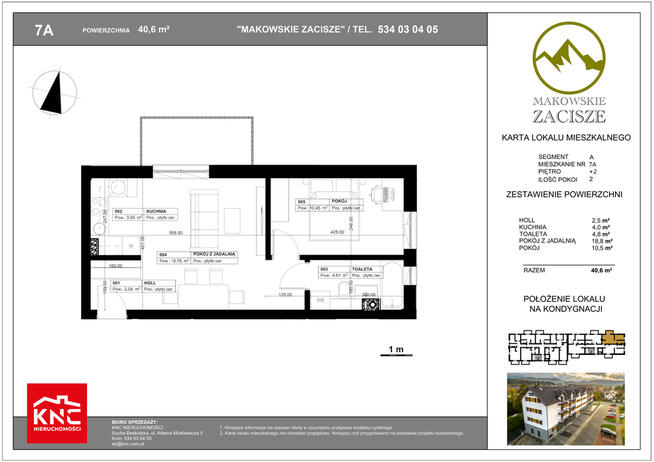 Makowskie Zacisze - apartament 7A, pow. 40,6 m2