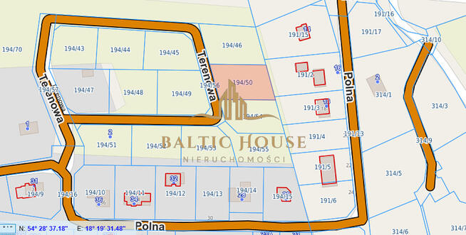 Działka budowlana Koleczkowo gm. Szemud, Terenowa