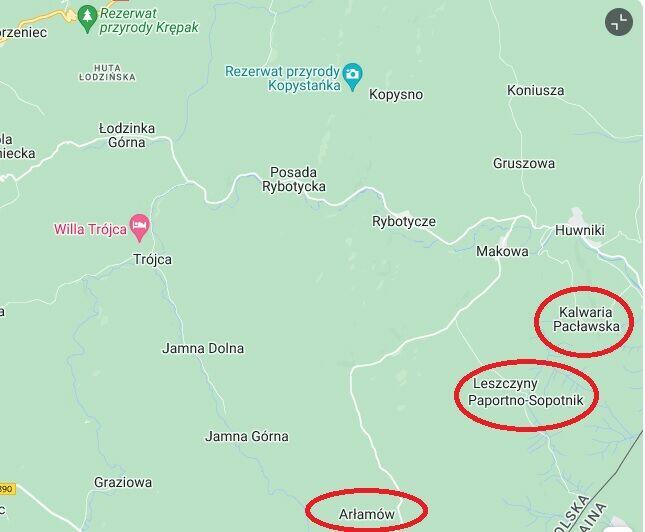 Działka leśna przy Arłamowie blisko Bieszczad 36 AR