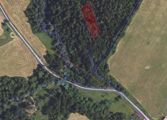 Działka leśna przy Arłamowie blisko Bieszczad 36 AR