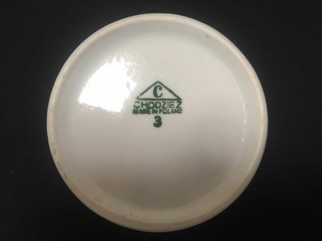 PRL kubek biały porcelana Chodzież