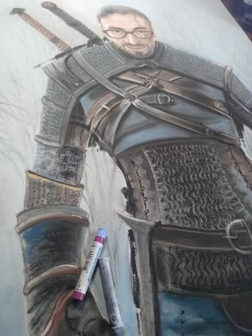 Portret, obraz, prezent, pracownia plast.