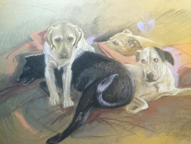 Portret, obraz, prezent, pracownia plast.