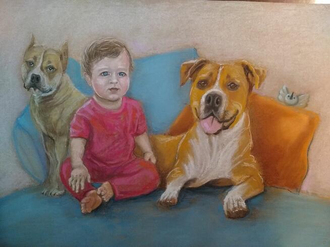 Portret, obraz, prezent, pracownia plast.