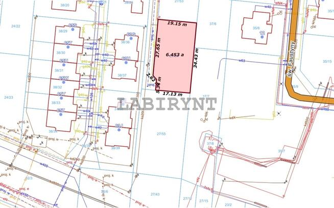 Parkitka, budowlanana, 645m2, wymiary 19x34, media