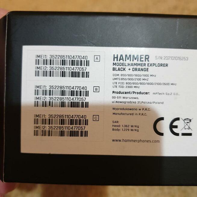 Telefon Hammer Explorer czarno-pomarańczowy