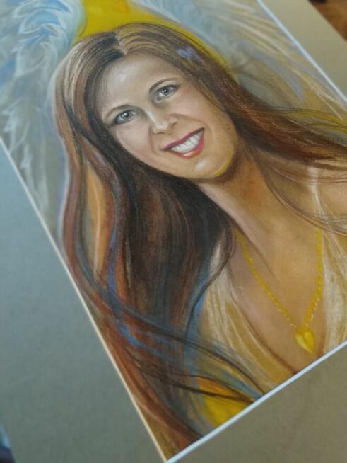 Portret, obraz, prezent, pracownia plast.