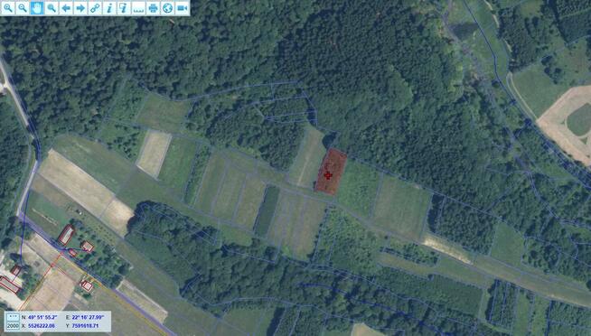 Laskówka powiat rzeszowski pole rolne pod KRUS na sprzedaż