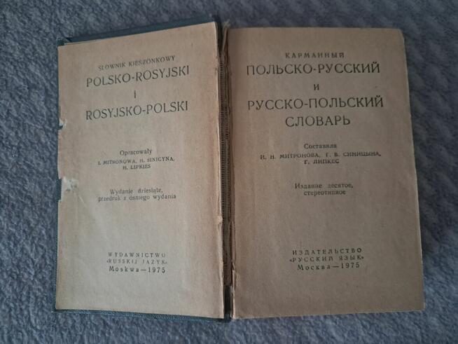 Książka – słownik rosyjsko-polski, do sprzedania