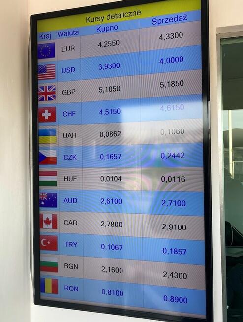 Kantor Walutowy na Parkingu przy Lotnisku Kraków-Balice